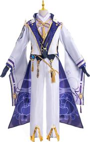 Костюм Камісато Аято XXL косплей Геншин Імпакт, комплект образ наряд Kamisato Ayato Genshin Impact на Хелловін в стилі аніме