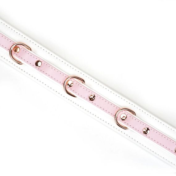 Ошейник с поводком Liebe Seele White & Pink Fairy Goat Leather Collar | Зображення 2