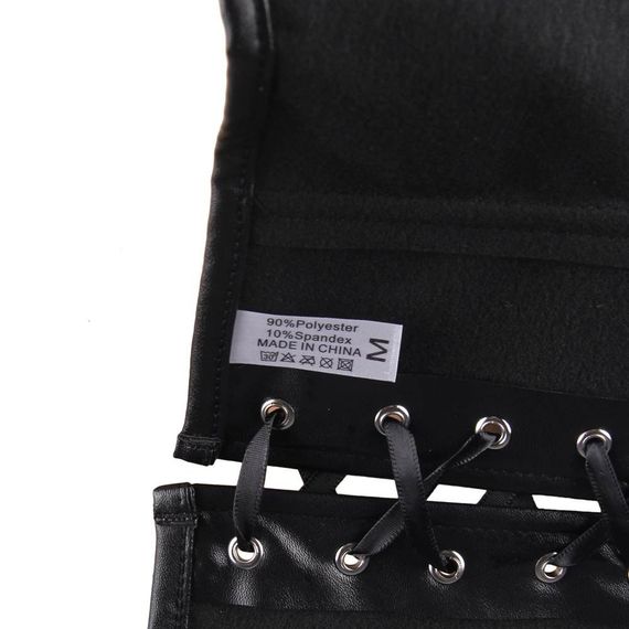 Корсет зі спідницею Star Night Sexy Leather та трусиками в комплекті, чорний, S sexstyle | Зображення 14