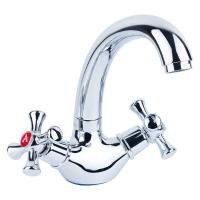 Змішувач PL 1/2" для кухні гусак вухо кор. на гайці Aquatica PL-4B355C / 9777100