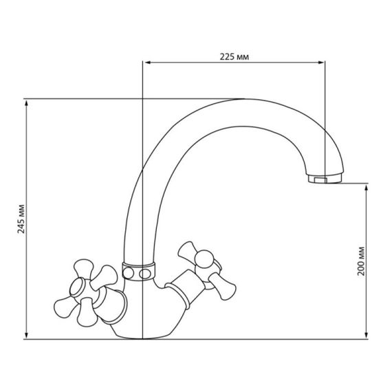 Змішувач для кухні Lidz (CRM) -75 21 271F-3 | Зображення 1