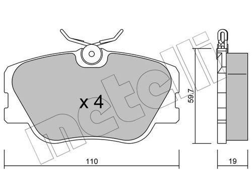 Колодки гальмівні передні Mercedes Benz 100 W201 124 W124 84-93 E-class W124 S124 C124 A124 93-98 22-0061-0 | Зображення 1