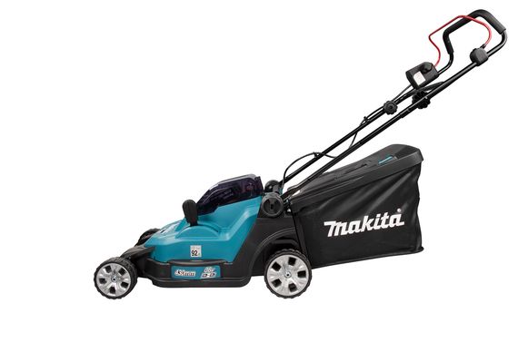 Газонокосарка акумуляторна Makita DLM432PT2 (43 см, 20-75 мм, 50 л, LXT) | Зображення 1
