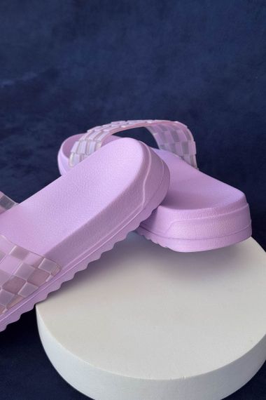 Шльопанці жіночі, колір бузковий, 243R5030-3 | Зображення 3