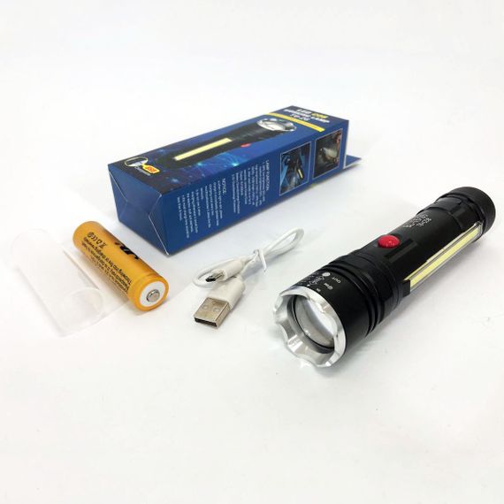 Ліхтарик Police T6-26+T6+COB світлодіодний ручний акумуляторний портативний, Ліхтар ручний потужний, GX-442 Ліхтарик bl | Зображення 8