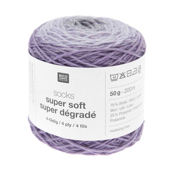 Шкарпеткова пряжа Rico Design Socks Super Soft Super Degrade, 007