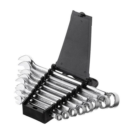 Набір ключів комбінованих 8 од., STORM, 6-19 мм, Cr-V INTERTOOL XT-1002 | Зображення 1