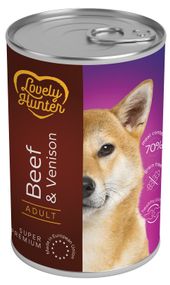 Корм Lovely Hunter Adult with Beef and Venison влажный с говядиной и олениной для взрослых собак 800 гр