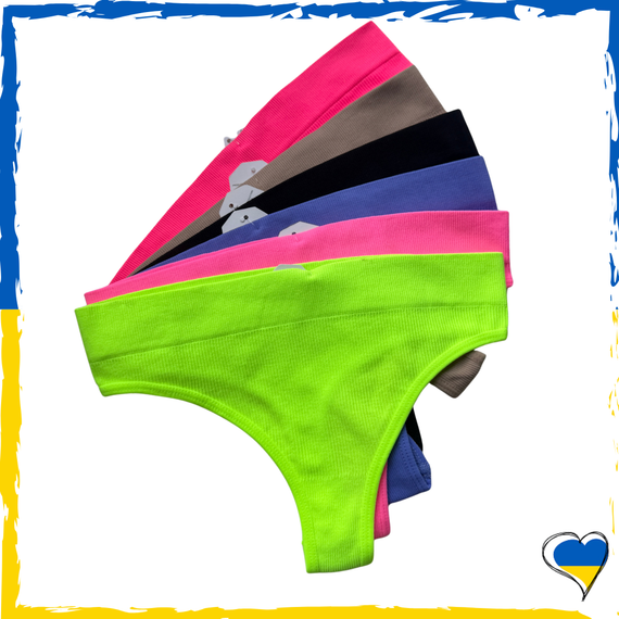 Набор нижнего белья стринги 6 шт, трусики женские S/M