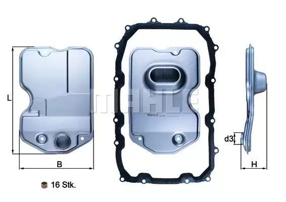 Фільтр АКПП Audi/VW 3,0 07-10, MAHLE/KNECHT (HX160KIT) | Зображення 3