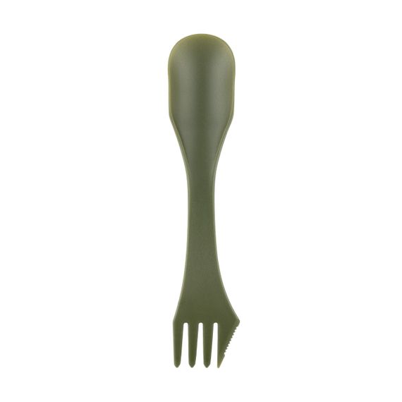 Ловилка Tribe Spork пластикова оливкова, туристична ложка-виделка трайб легка для походу та риболовлі