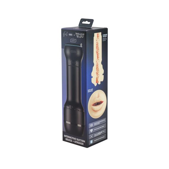 Мастурбатор-ротик Kiiroo Feel Mouth з всмоктувальною інтерактивною насадкою PowerBlow Combo Set Sex Aura