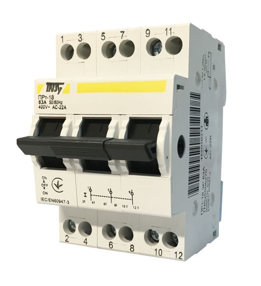 Переключатель-разъединитель ПРт-18 "1-0-2" 3Р 63А Ny95506270 | Зображення 3