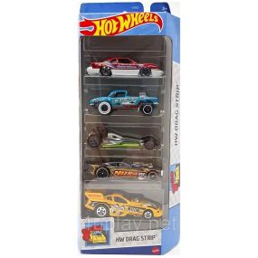 Hot Wheels Drag Strip Подарунковий набір з 5-ти машинок Хот Вілс Дрег-рейсінг