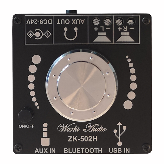 Стерео аудио усилитель ZK-502H HIFI с Bluetouth 5.0 | Зображення 1