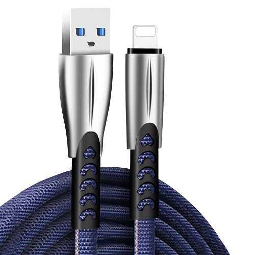 Кабель USB Lightning ColorWay CW-CBUL010-BL 2,4A 1м синій | Зображення 2