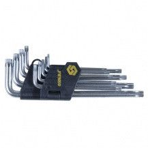 Набір ключів TORX T10-T50мм короткі з отвором CrV 9шт SIGMA