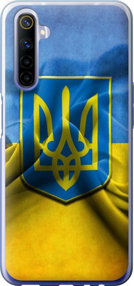 Чехол на Realme 6 Флаг и герб Украины 1 "375u-1913-17620"