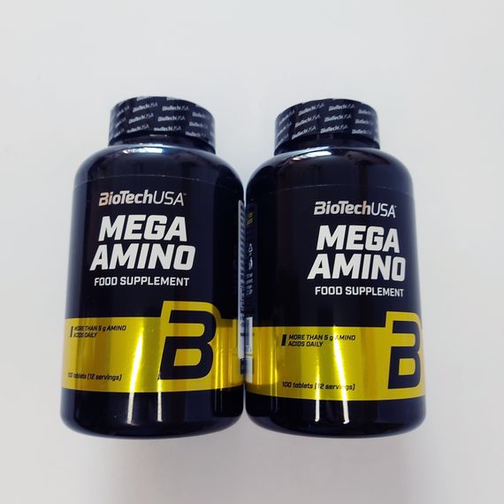Комплекс аминокислот Мега Амино Biotech USA Mega Amino 3200 100 таблеток | Зображення 1