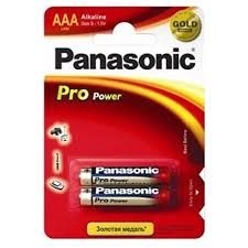 Батарейка Panasonic PRO POWER щелочная AAA блистер, 2 шт. (LR03XEG/2BP)