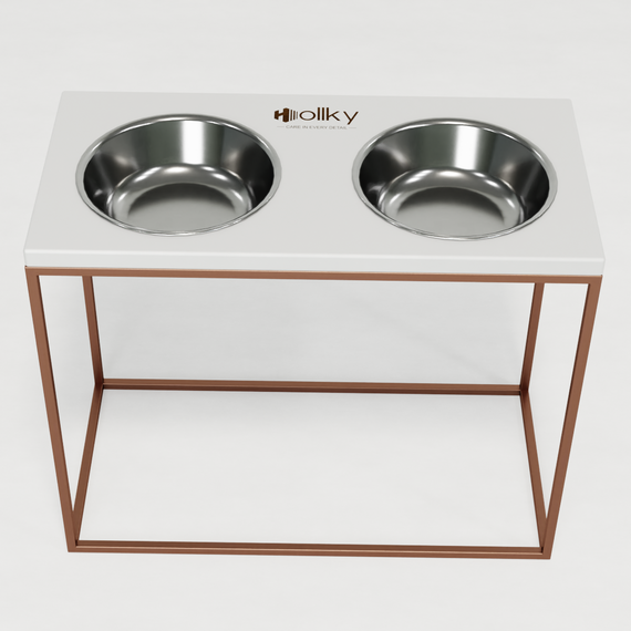 Миски на подставке для больших собак Hollky Base XL40 (2 × 1,8 л) BXL40-522640-GLWH | Зображення 3