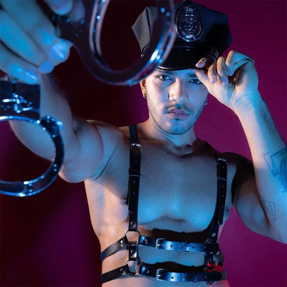 Чоловічий еротичний костюм поліцейського JSY «Брутальний Алекс» One Size, 4 предмети | Зображення 5