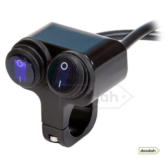 Мото кнопка на руль з підсвічуванням - VGEBY Dual Black IP55, 12В, 16А (підсвічування Blue). Гарантия 6 мес. | Зображення 5