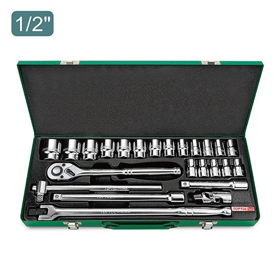 Набір інструменту головки з тріскачкою TOPTUL 1/2" 24ед. (6-гр.) GCAD2401