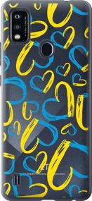 Чехол на ZTE Blade A51 Сердца UA "5292u-2506-17620"