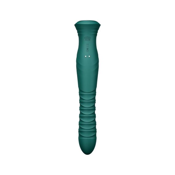 Смарт пульсатор-кролик с вибрацией Zalo Mose 2 Turquoise Green, подогрев до 42°C, кристалл Swarovski Sex Aura | Зображення 5
