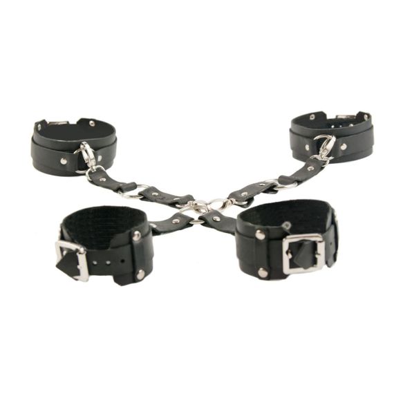 Бандаж для рук та ніг "модель Fet 10.1" Red, екошкіра, ручна робота | Зображення 5