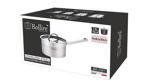 Ківш із кришкою CATANIA BOLLIRE 16 см 1.8 л | Зображення 1