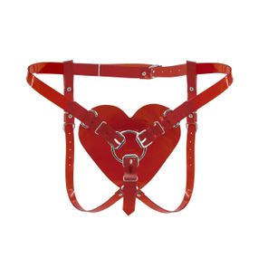 Трусики Сердце для страпона Feral Feelings - Hearts Strap-on Belt Red Sex Aura