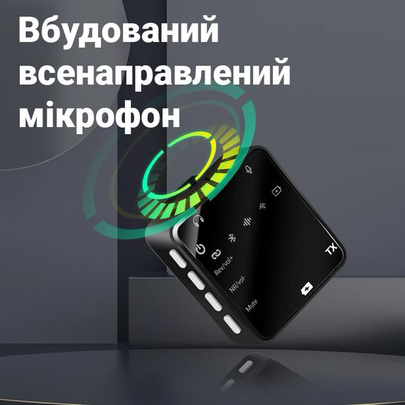 Беспроводная радиосистема с петличным микрофоном для камеры и смартфона Savetek GS-P19, радиочастотный микрофон 2.4 ГГц | Зображення 5