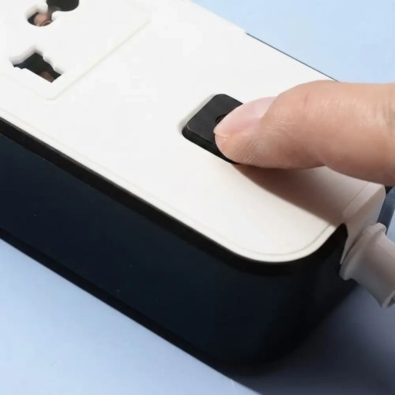 Мережевий подовжувач-розгалужувач 3 розетки з USB Type-C, 2м, WL-7, Білий / Подовжувач з USB портами / Мережевий фільтр | Зображення 4