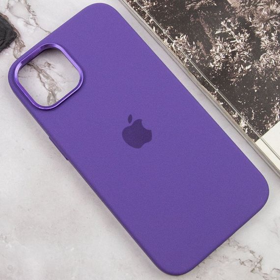 Чохол Silicone Case Metal Buttons (AA) для Apple iPhone 12 Pro Max (6.7") Силікон, Фіолетовий/Iris | Зображення 6
