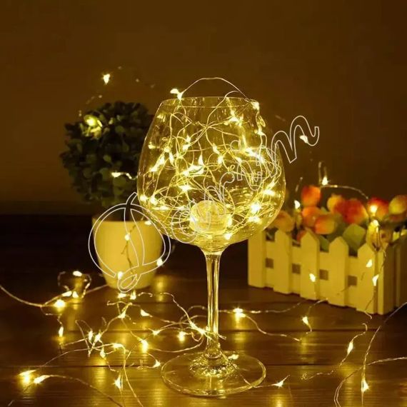 Гірлянда нитка Роса від USB, 30м, 300LED + Теплий білий / Світлодіодна новорічна гірлянда