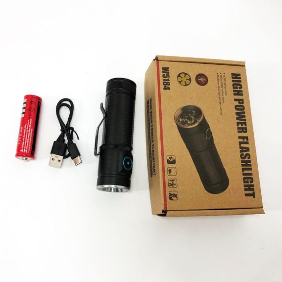 Ліхтар акумуляторний LED ліхтар W5184-6XHP360 Портативний світлодіодний з USB-зарядкою CL-37