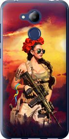 Чехол на Huawei Honor 6C Pro Украинка с оружием "5316u-1358-17620"