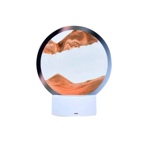 Настільна LED-лампа нічник Пісочний годинник 3D "Moving Sands Capes" USB Нічний світильник | Зображення 3