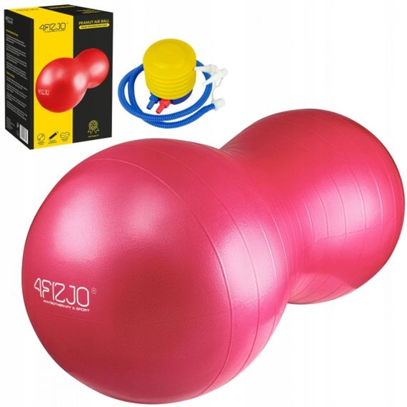 М'яч для фітнесу (арахіс) 4FIZJO Air Ball Peanut 45 x 90 см Anti-Burst Red (P-5907739318558)
