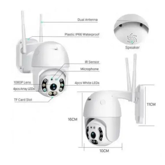 Вулична IP камера відеоспостереження 3.0 mp YH-8 Камера WiFi з віддаленим доступом | Зображення 5