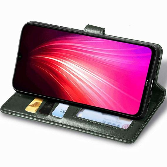 Шкіряний чохол-книжка GETMAN Gallant (PU) для Xiaomi Redmi Note 8T Зелений | Зображення 2