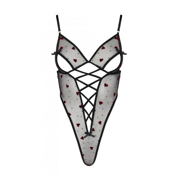 Еротичний боді з малюнком Passion LOVELIA BODY L/XL, black | Зображення 4