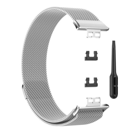 Миланский магнитный ремешок Primolux для смарт-часов Huawei Watch Fit (TIA-B09) - Silver | Зображення 3