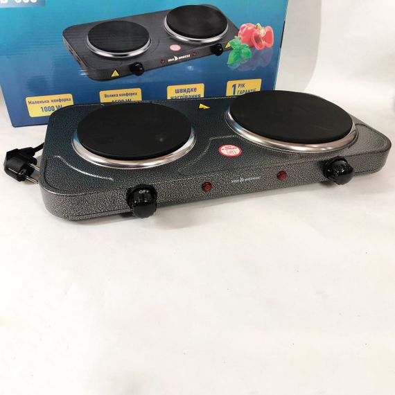 Настольная плита электрическая Sea Breeze SB-065 2500 Вт Электроплита двойная, двухконфорочная настольная | Зображення 2