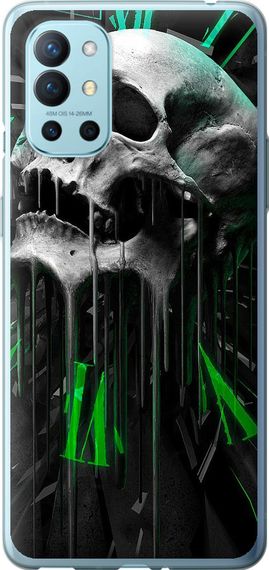Чехол на OnePlus 9R Череп-часы "4100u-2326-17620"