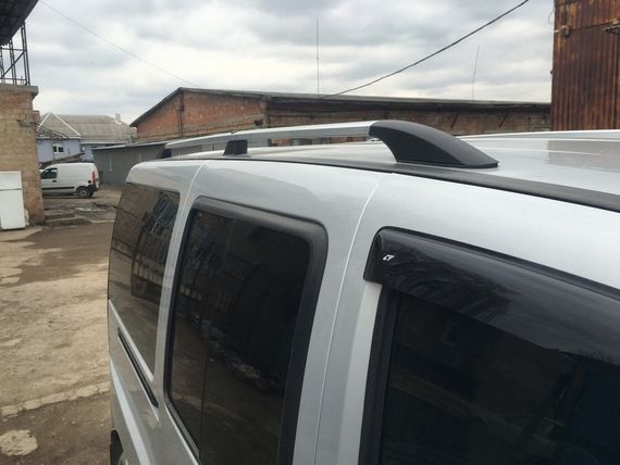 Рейлінги Хром (пласт. ніжки) Стандартна база, пластикові ніжки для Fiat Doblo II 2005-2010 рр | Зображення 5