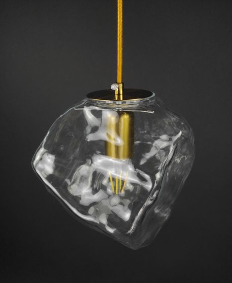 Люстра підвісна на 1 лампочку 27684 Латунь 30-180х20х23 см. | Зображення 2