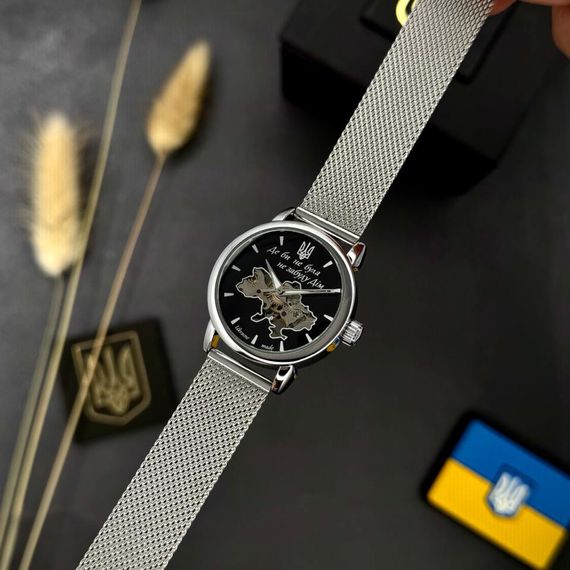 Класичний жіночий годинник Awarder 028L Silver-Black Де би не була | Зображення 3